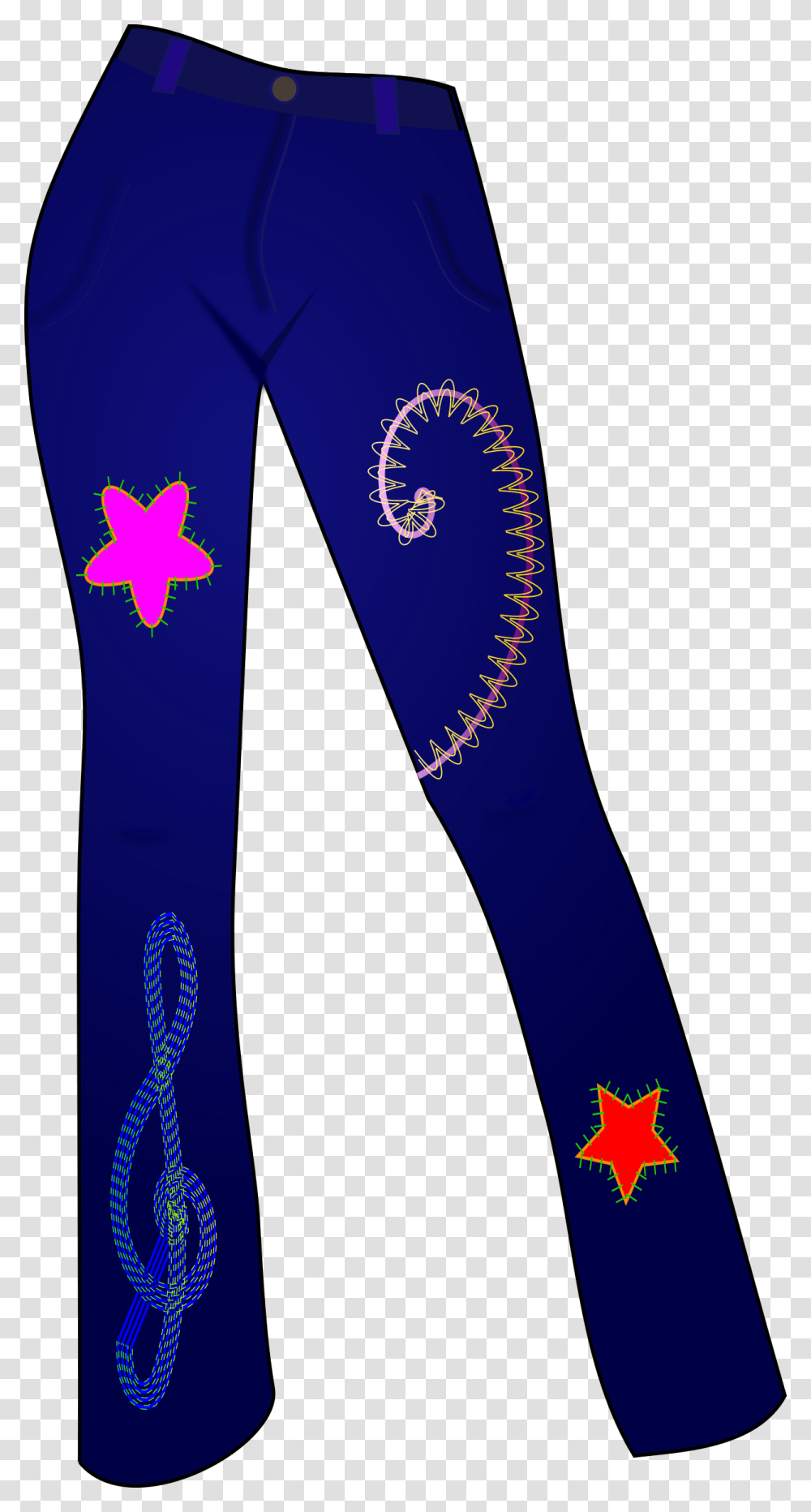Jeans With Patterns Icons, Apparel, Scarf, Stole Transparent Png