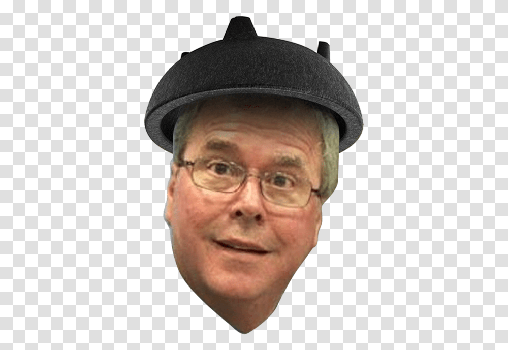 Jeb Bush Head Glasses Hat Headgear Jeb Bush Guac Bowl, Face, Person, Jaw, Skin Transparent Png