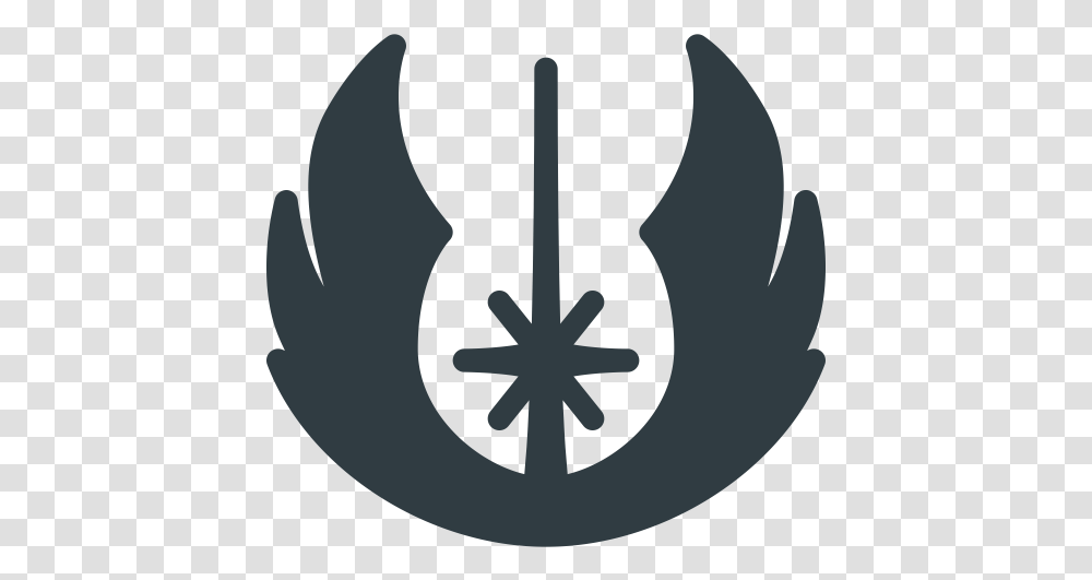 Jedi Logo Order Sigil Star Wars Icon Jedi Icon, Anchor, Hook, Cross, Symbol Transparent Png