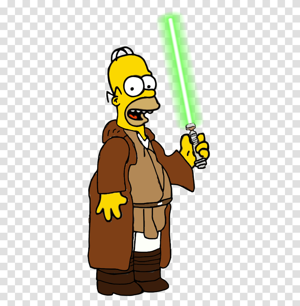 Jedi Master Homer Simpson By Darthranner83 Homer Simpson Eating A Donut, Person, Human, Ice Pop Transparent Png