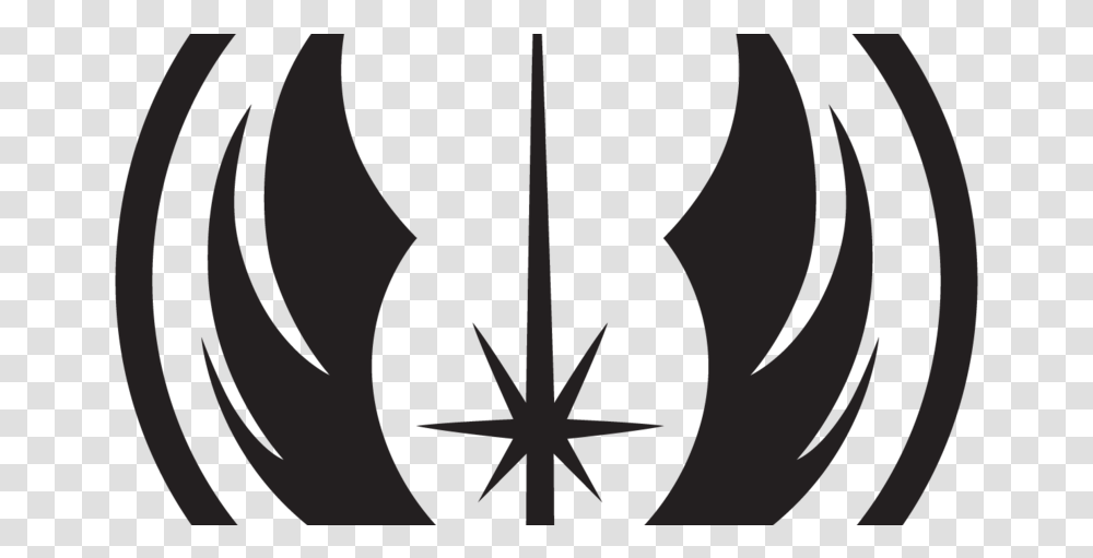 Jedi Order Symbol Clipart Jedi Order Symbol, Star Symbol, Stencil, Emblem, Arrow Transparent Png
