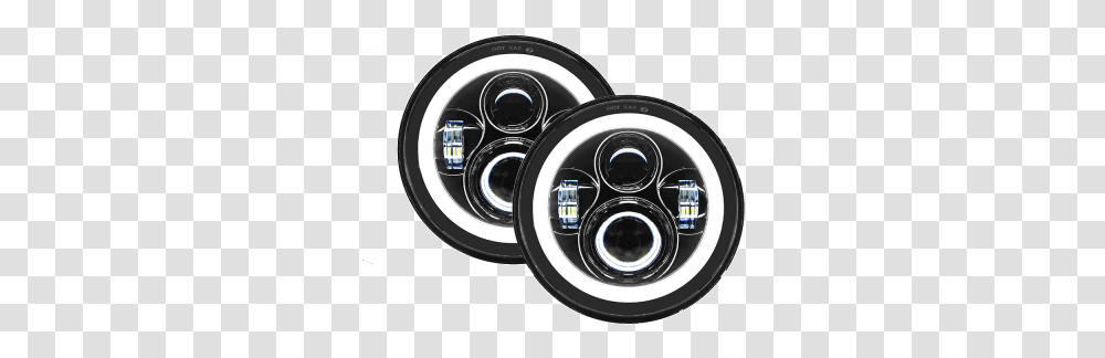 Jeep 7 Inch Headlights And Fog Rim, Electronics, Gauge Transparent Png