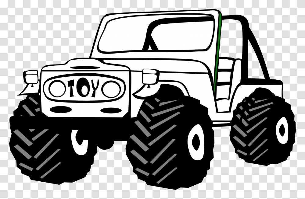 Jeep Black And White, Car, Vehicle, Transportation, Bulldozer Transparent Png