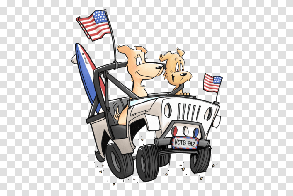Jeep Cartoon, Flag, Vehicle, Transportation Transparent Png