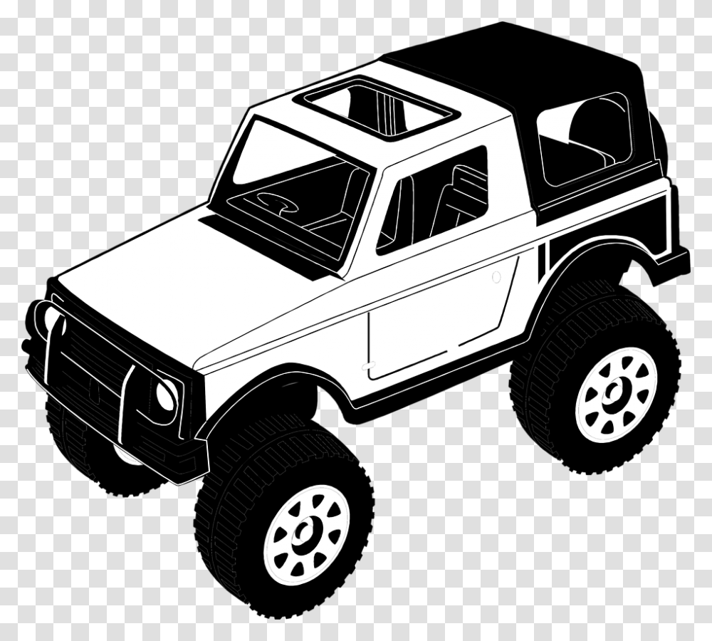 Jeep Clipart Background Black And White Toy Jeep, Car, Vehicle, Transportation, Pickup Truck Transparent Png