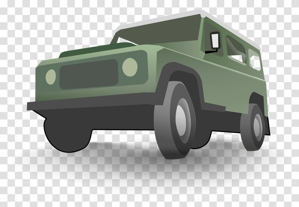 Jeep Green Automobile Transportation Vehicle Drive 4wd Clipart, Car, Fire Truck, Gun, Weapon Transparent Png