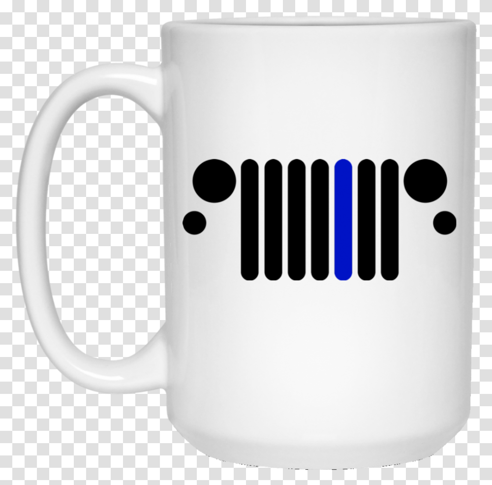 Jeep Grill Blue Lives Matter Police Back The Blue Best Friend Sloths, Coffee Cup Transparent Png