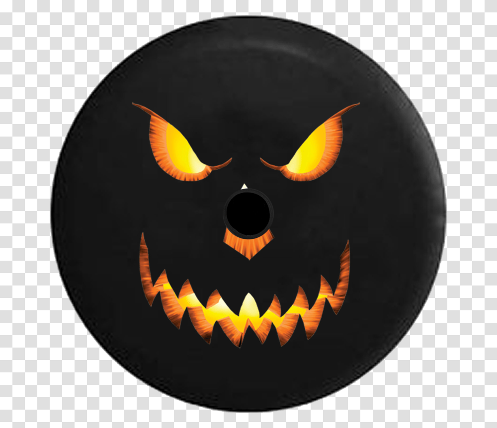 Jeep Jl Tire Cover Pumpkin, Halloween, Fire, Flame Transparent Png