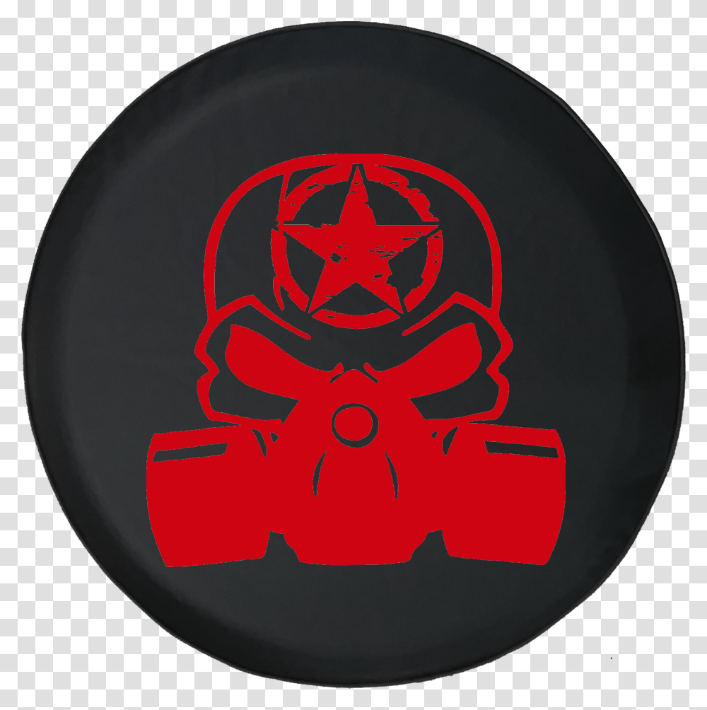 Jeep Liberty Tire Cover With Punisher Skull Gas Mask Emblem, Logo, Trademark, Badge Transparent Png