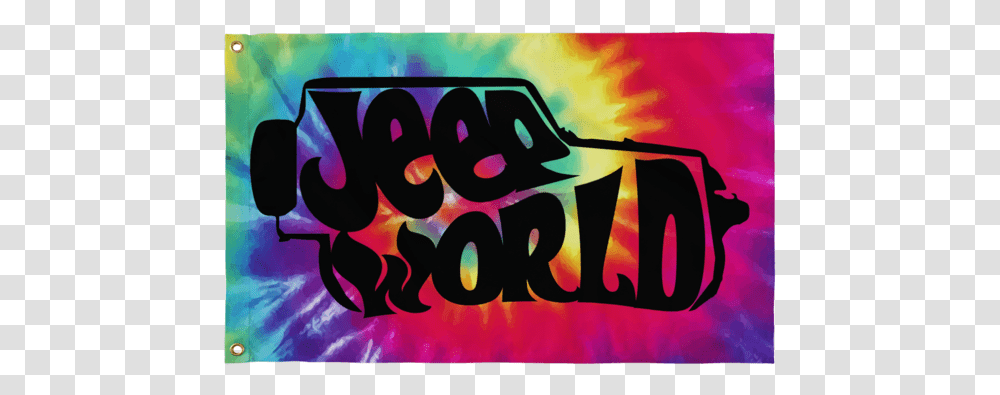 Jeep World Tie Dye Flag Modern Art, Alphabet, Word, Leisure Activities Transparent Png