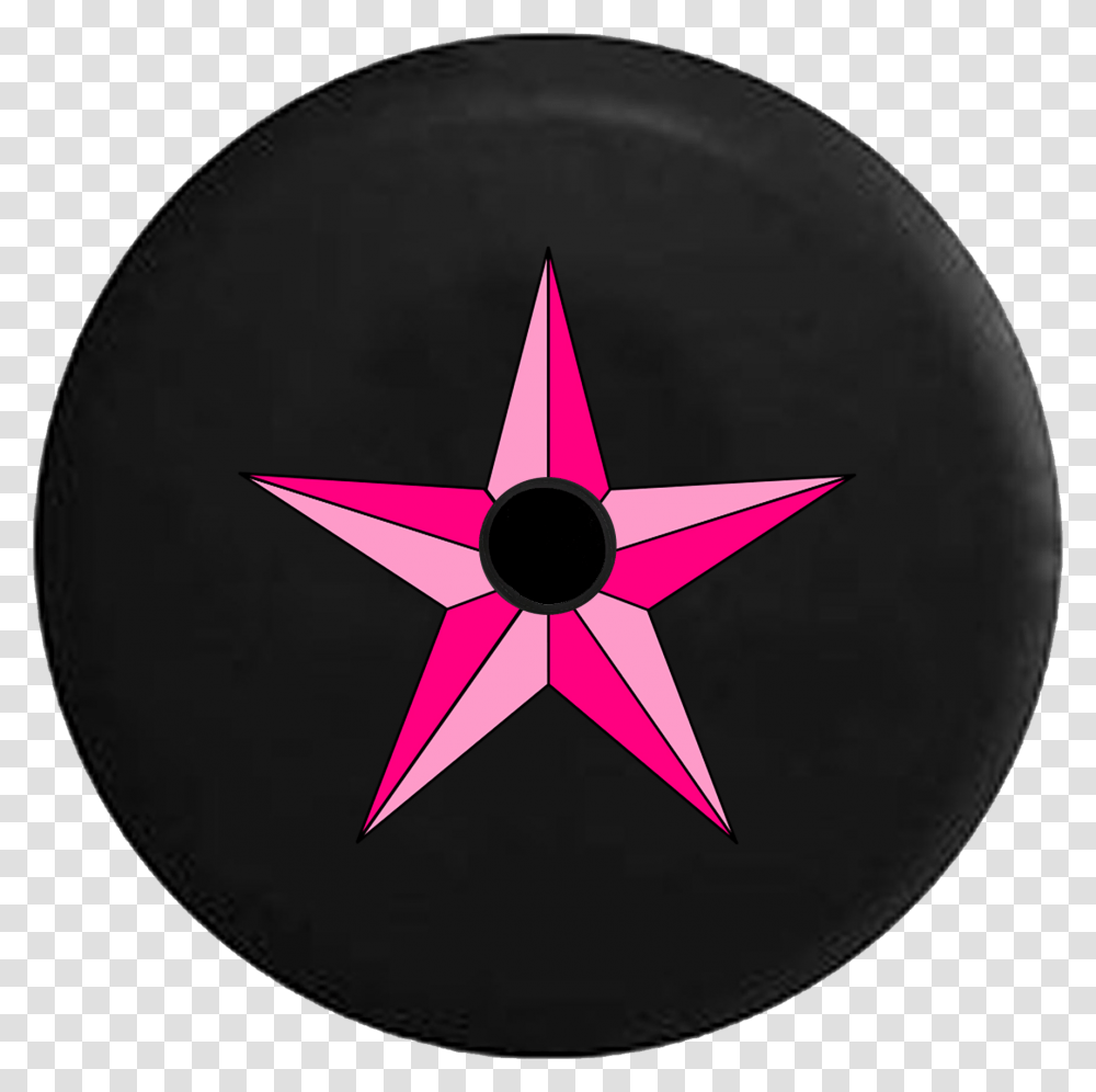 Jeep Wrangler Jl Backup Camera Day Pink Nautical Star Circle, Star Symbol, Compass Transparent Png