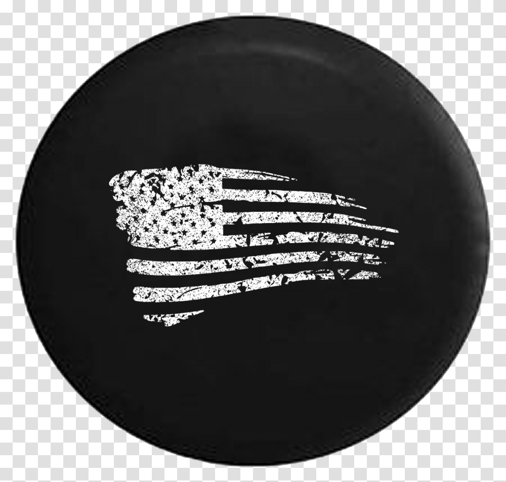 Jeep Wrangler Tire Cover With Distressed Waving American Circle, Apparel, Baseball Cap, Hat Transparent Png