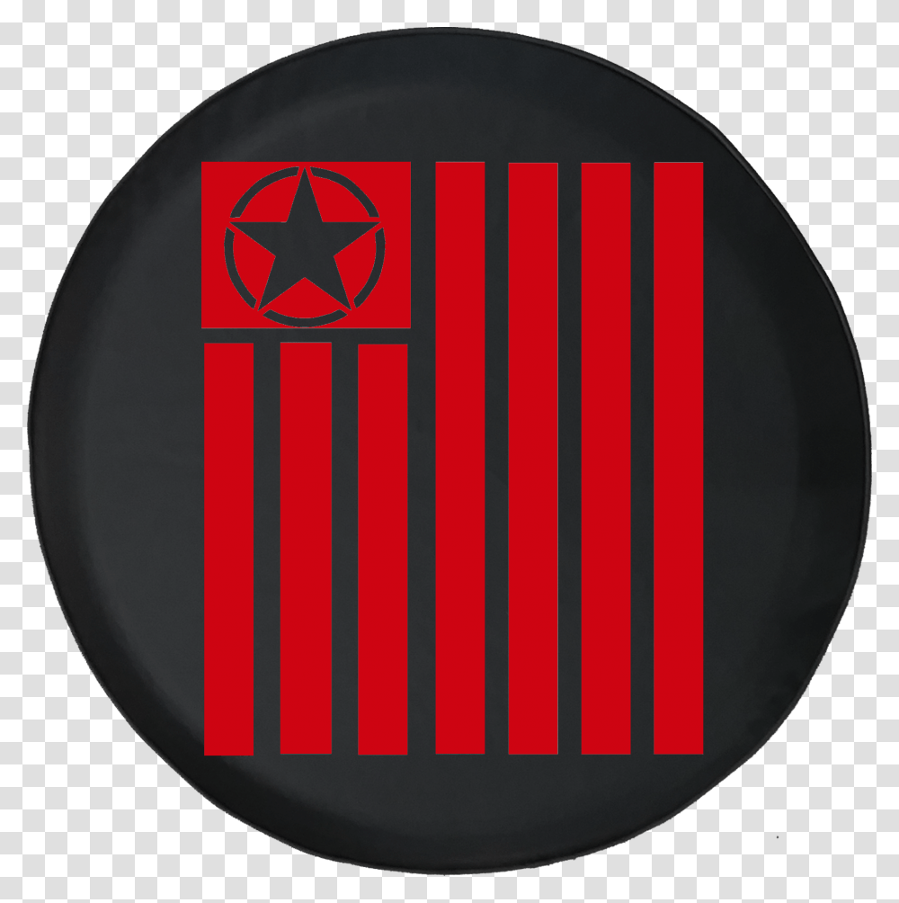 Jeep Wrangler Tire Cover With Tactical Military Star Circle, Logo, Trademark, Badge Transparent Png