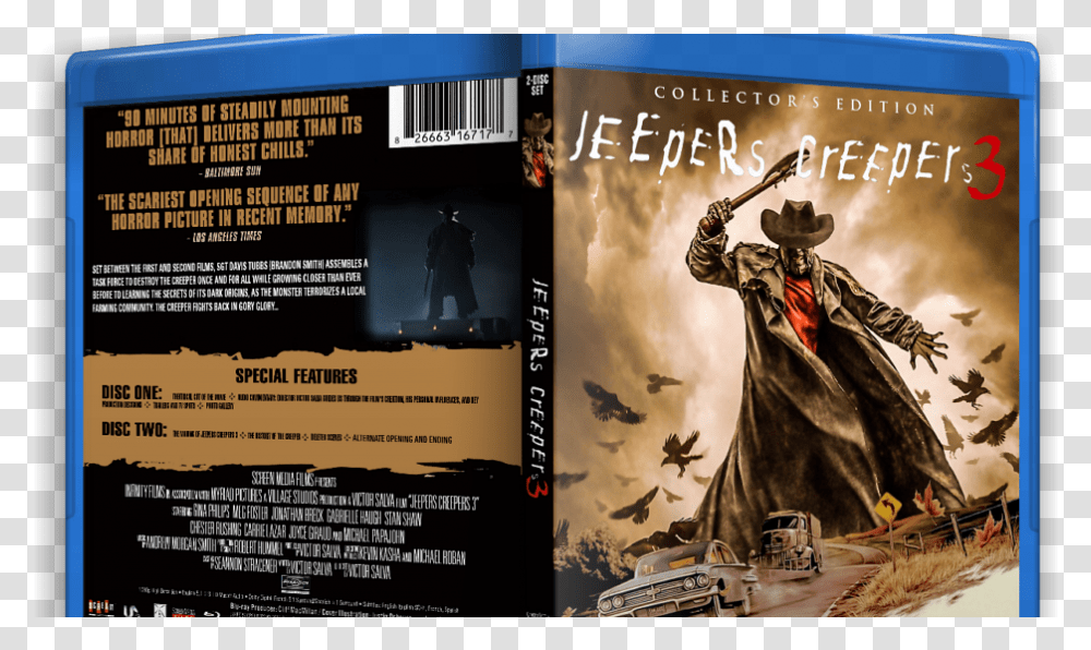 Jeepers Creepers Ii Jeepers Creepers 3 Blu Ray Cover, Poster, Advertisement, Person, Bird Transparent Png