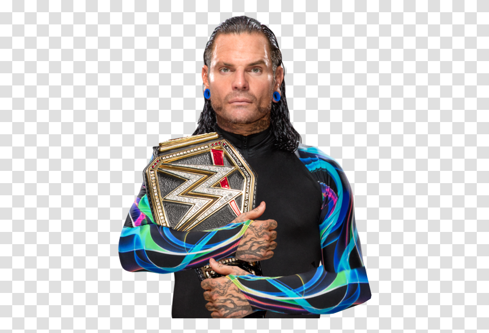 Jeff Hardy 2017 Hardy Boyz Raw Tag Team Champions, Person, Sleeve, Crowd Transparent Png