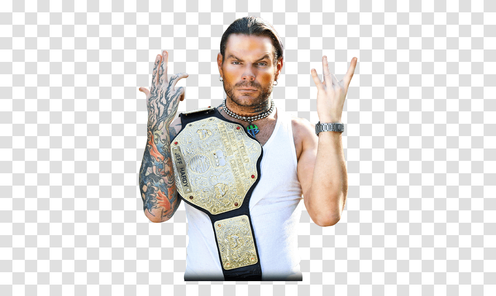 Jeff Hardy Image Jeff Hardy, Skin, Person, Tattoo, Necklace Transparent Png