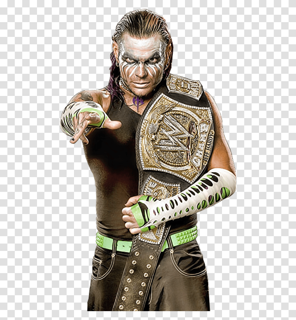 Jeff Hardy With Wwe Championship, Costume, Person, Hand Transparent Png