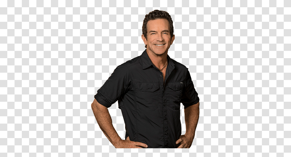 Jeff Probst White Background, Person, Human, Apparel Transparent Png
