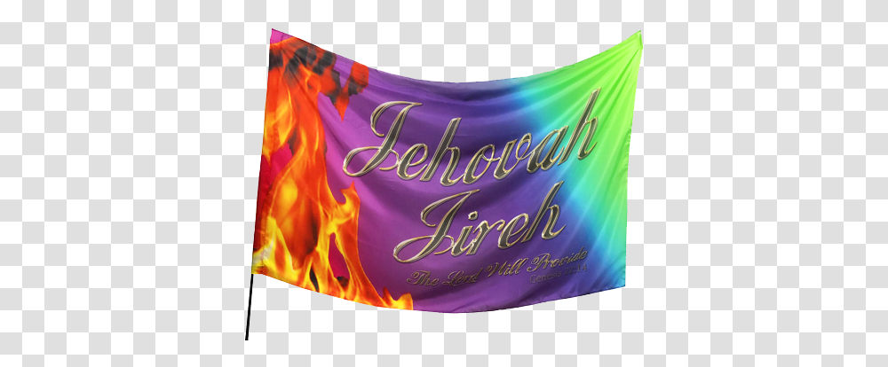 Jehovah Jireh Purple Greenfire Worship Flag Vertical, Text, Banner, Bonfire, Flame Transparent Png