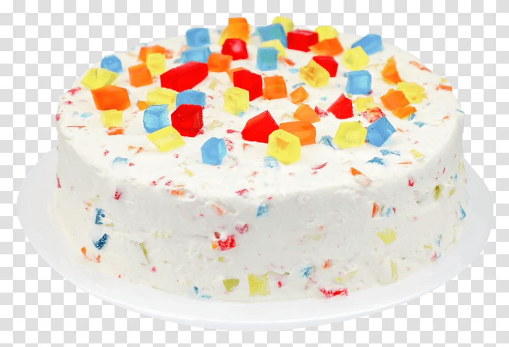 Jello Cake Cold Birthday Cake, Dessert, Food, Sweets, Confectionery Transparent Png