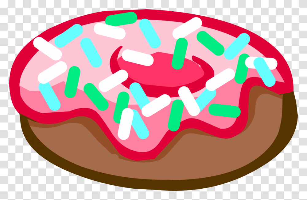 Jelly Donut Clipart Donut Club Penguin, Cake, Dessert, Food, Icing Transparent Png