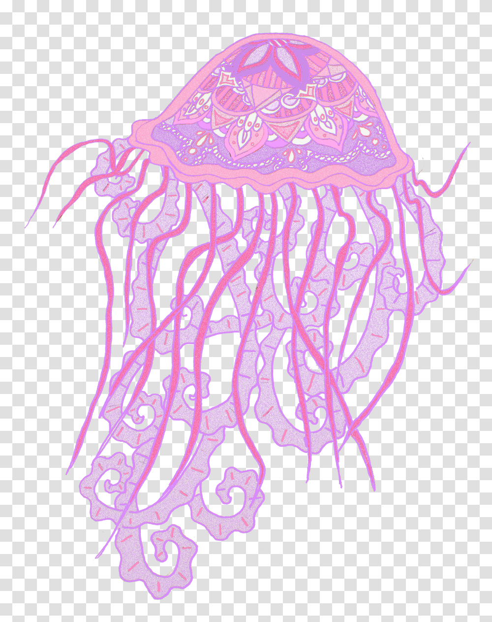 Jelly Fish Clipart Jellyfish Pink Clipart, Invertebrate, Sea Life, Animal Transparent Png