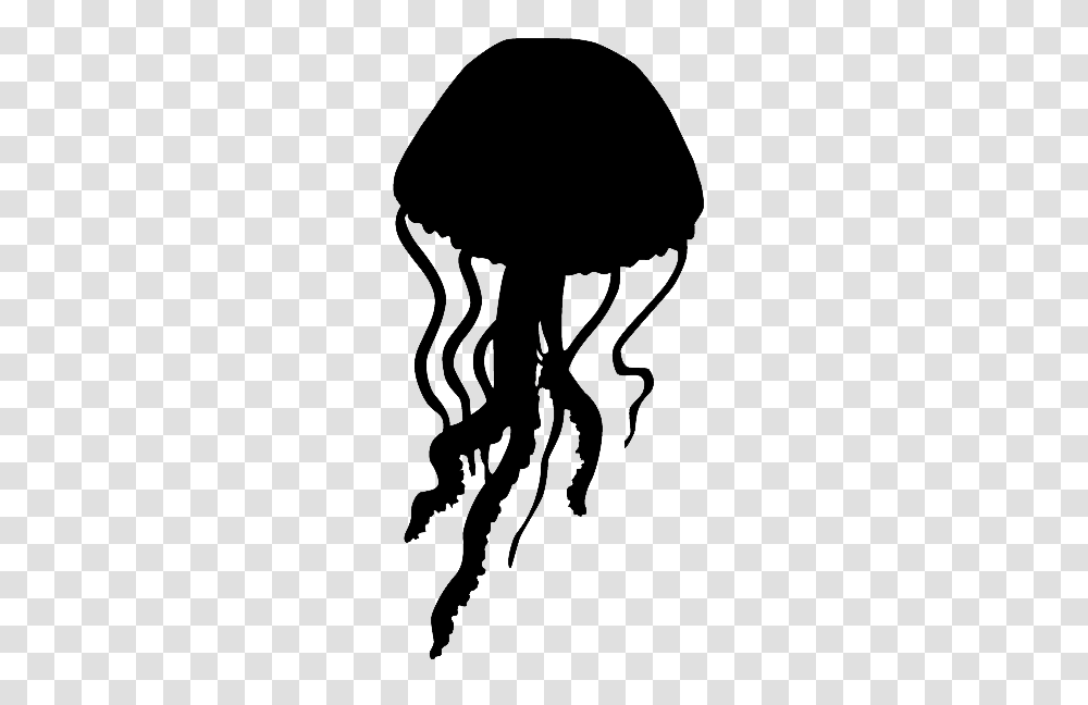 Jellyfish, Animals, Stencil, Silhouette, Helmet Transparent Png