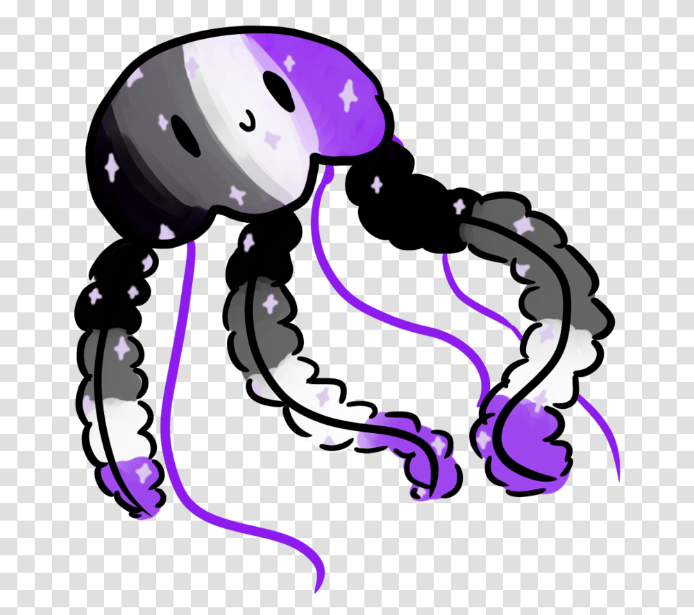 Jellyfish Clipart Ace Lgbtq Asexual Fan Art, Helmet, Apparel Transparent Png
