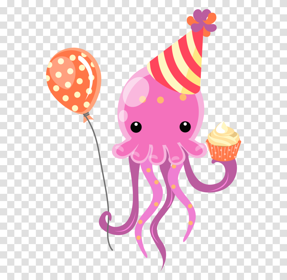 Jellyfish Clipart Happy Jellyfish Jellyfish Happy Birthday Clipart, Sea Life, Animal, Food, Invertebrate Transparent Png