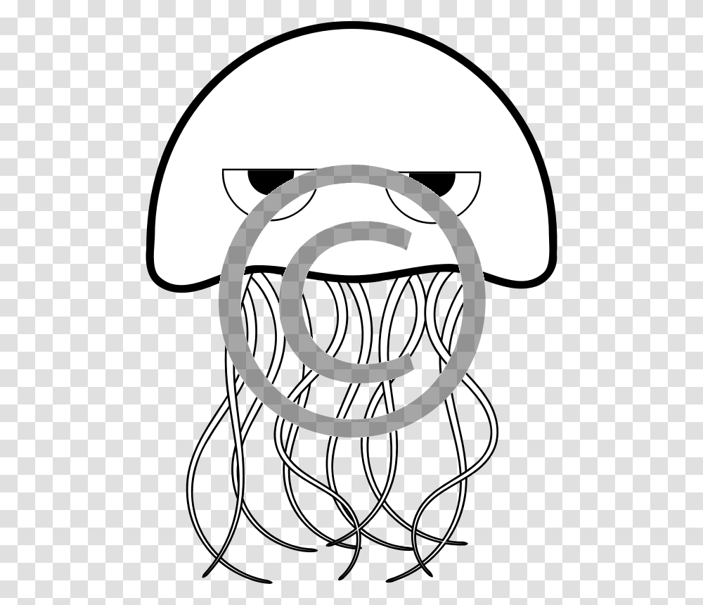 Jellyfish, Label, Helmet Transparent Png