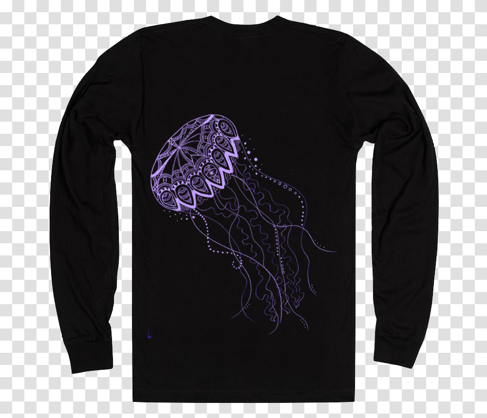 Jellyfish Longsleeve Shirt Zentangle Art Jellyfish, Apparel, Long Sleeve, Person Transparent Png