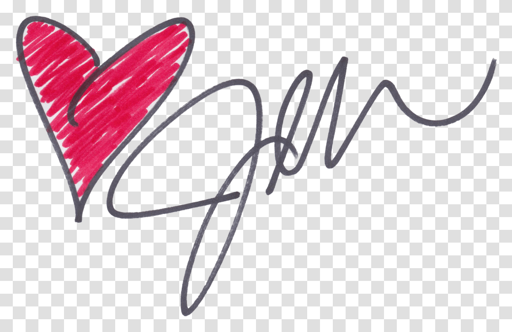 Jen Heart, Signature, Handwriting, Autograph Transparent Png