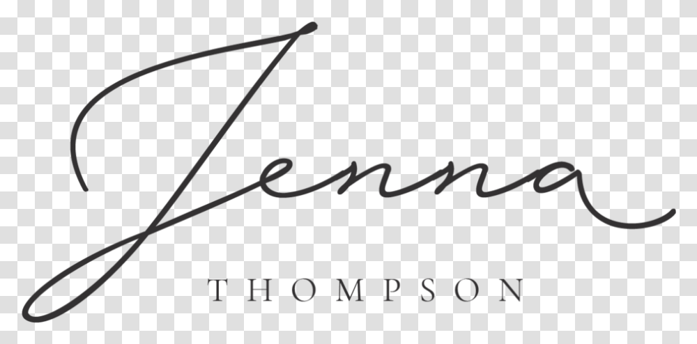 Jenna Thompson, Bow, Handwriting, Signature Transparent Png