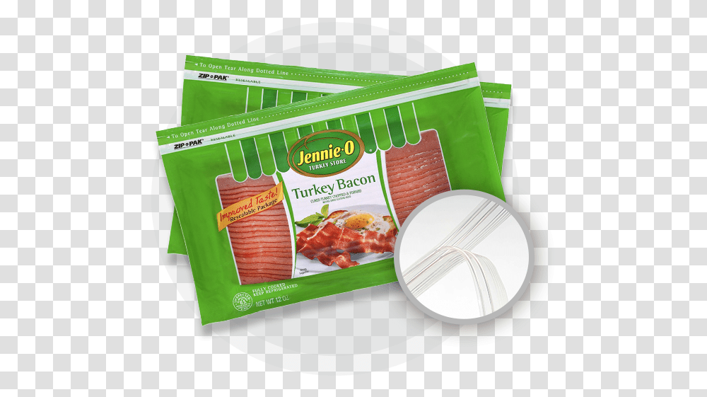Jennie O Turkey Bacon Package Convenience Food, Meal, Dish, Bowl, Pork Transparent Png