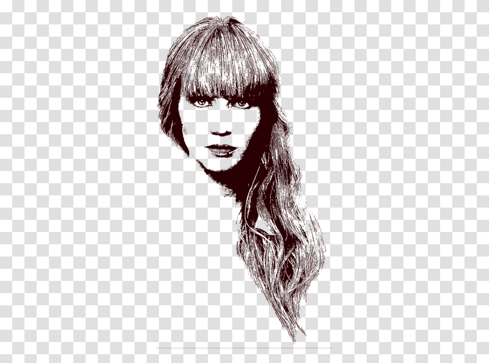 Jennifer Lawrence 2 Duvet Cover Sketch, Face, Person, Human, Portrait Transparent Png