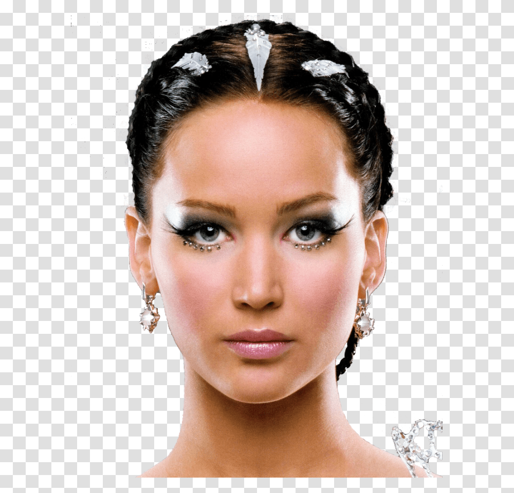 Jennifer Lawrence Hunger Games Makeup, Face, Person, Head, Female Transparent Png