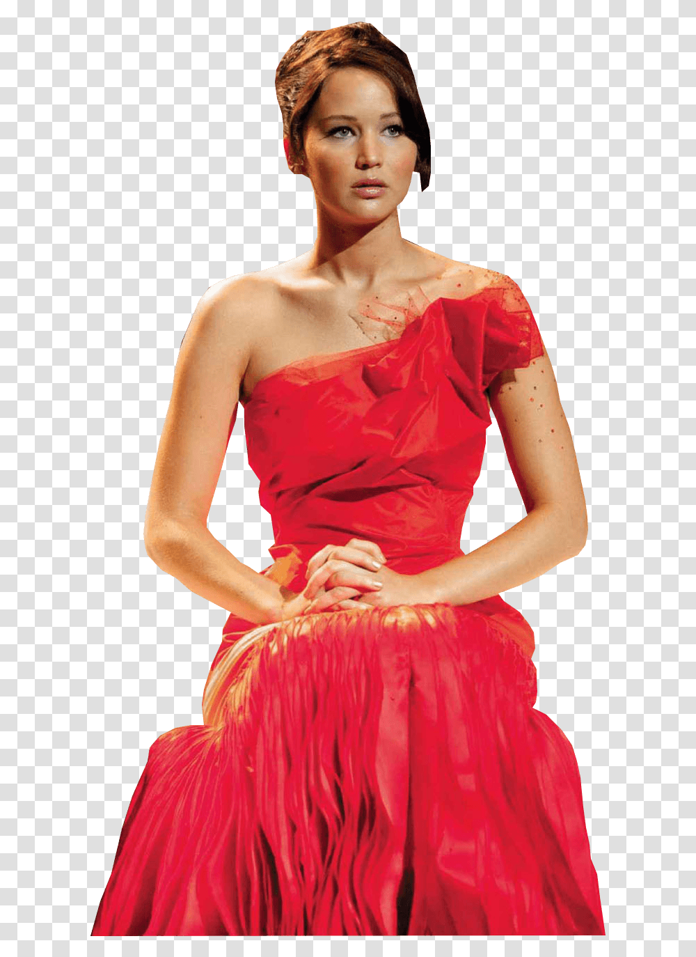 Jennifer Lawrence Red Dress Jennifer Lawrence, Apparel, Evening Dress, Robe Transparent Png