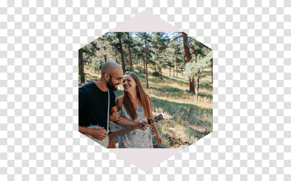 Jennifer Review Couples Photograph, Person, Vegetation, Plant, Guitar Transparent Png