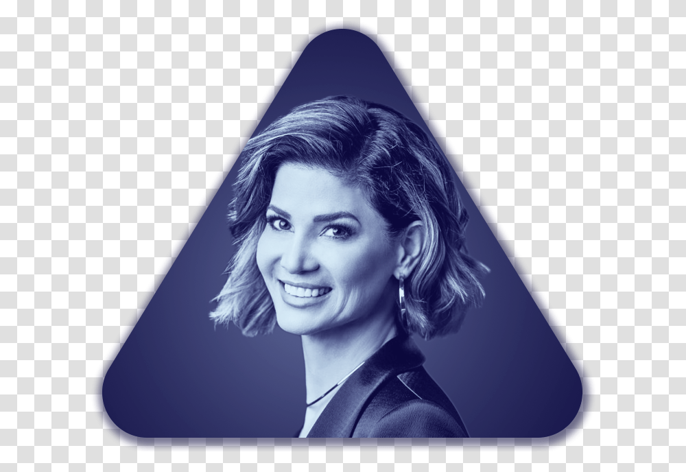 Jenny Dearborn Triangle Image With Shadow Jenny Dearborn, Face, Person, Smile, Female Transparent Png