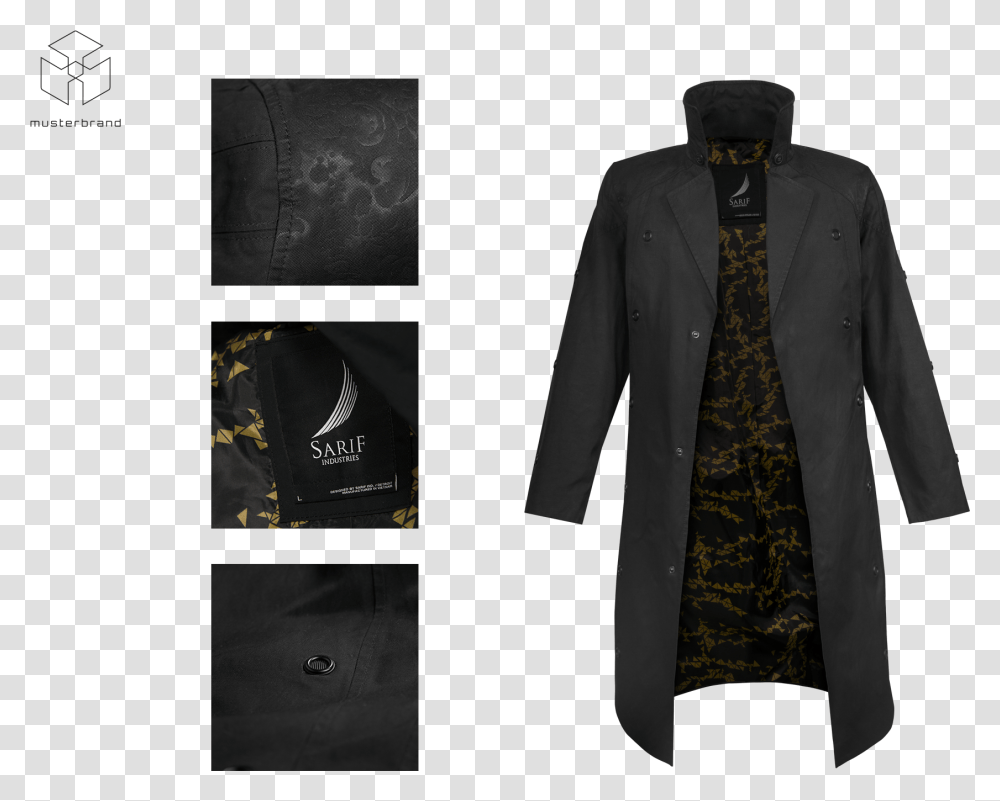 Jensens Coatb Pngadam Jensen Coat Replica Musterbrand Deus Ex Jacket, Apparel, Overcoat, Tie Transparent Png