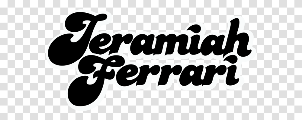 Jeramiah Ferrari - Jera Logo Tee New Stock Arrived Calligraphy, Label, Text, Alphabet, Sticker Transparent Png