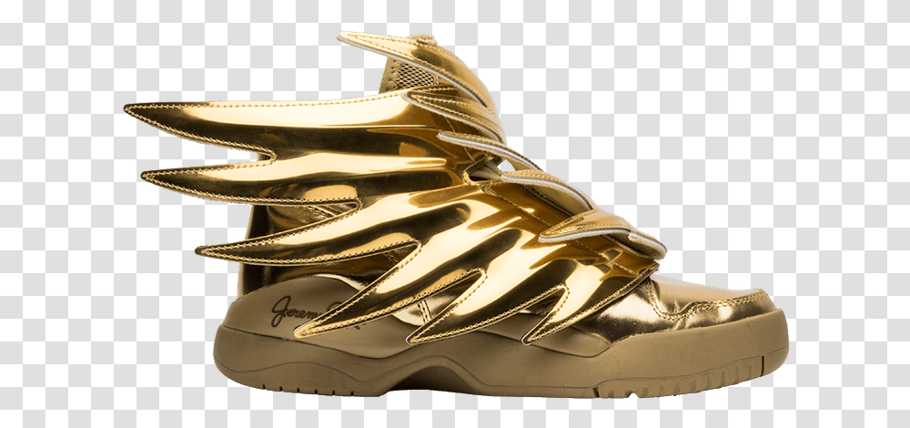 Jeremy Scott X Wings 30 'solid Gold' Adidas Jeremy Scott Wings, Shoe, Footwear, Clothing, Bronze Transparent Png