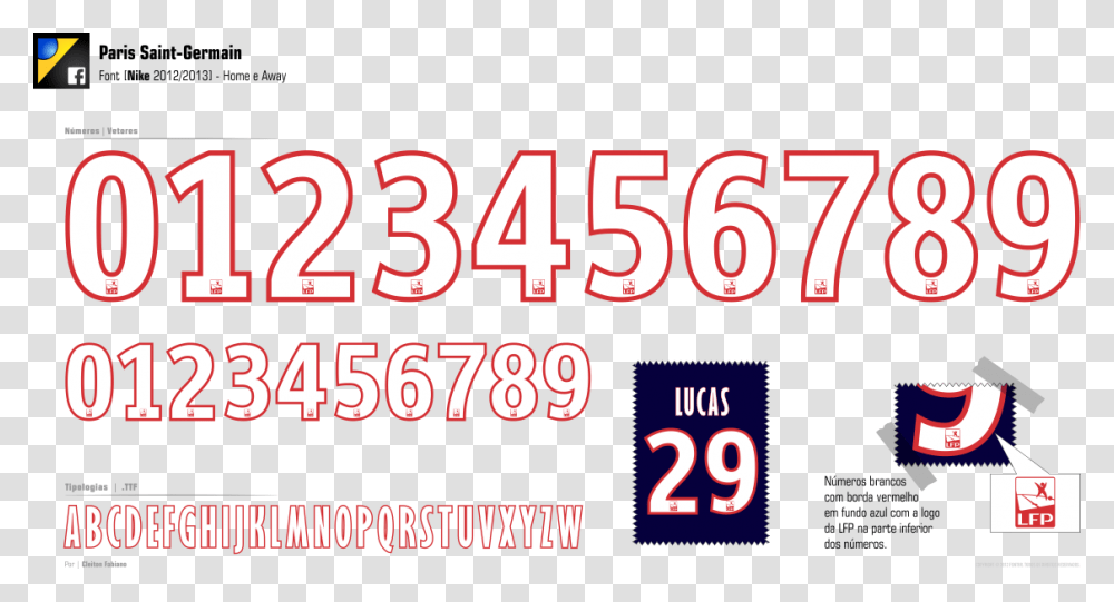 Jersey Numbers Fonte Paris Saint Germain, Alphabet Transparent Png
