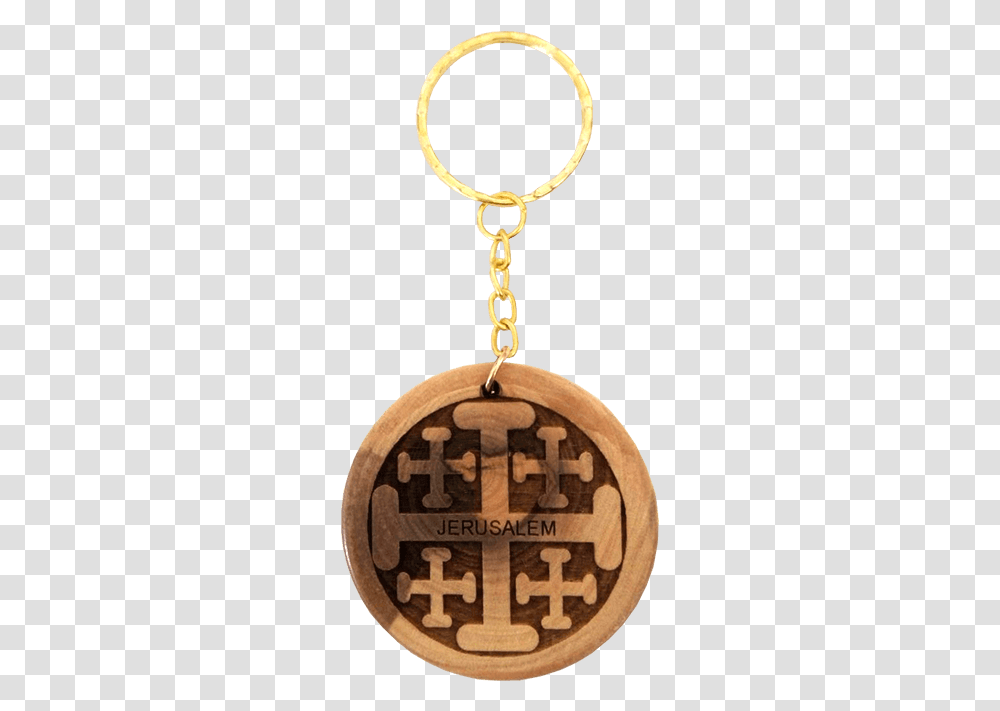 Jerusalem Cross Olive Wood Keychain Solid, Pendant, Locket, Jewelry, Accessories Transparent Png