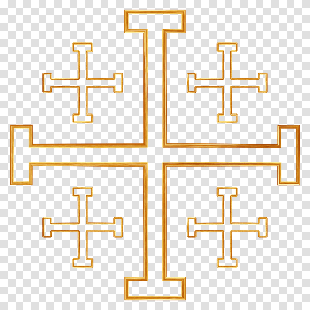 Jerusalem Cross, Crucifix Transparent Png