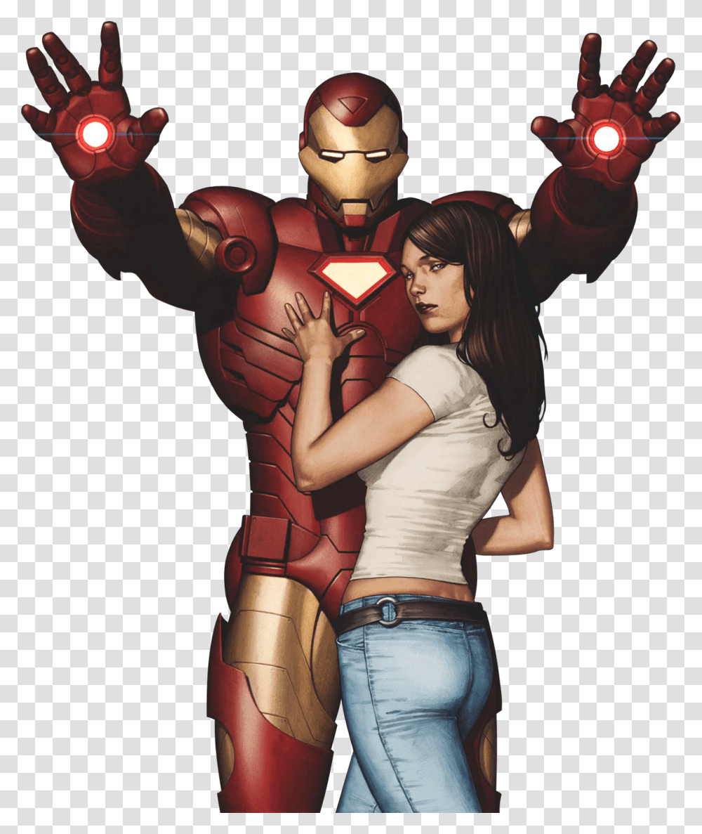 Jessica Drew And Iron Man, Person, Comics, Book Transparent Png