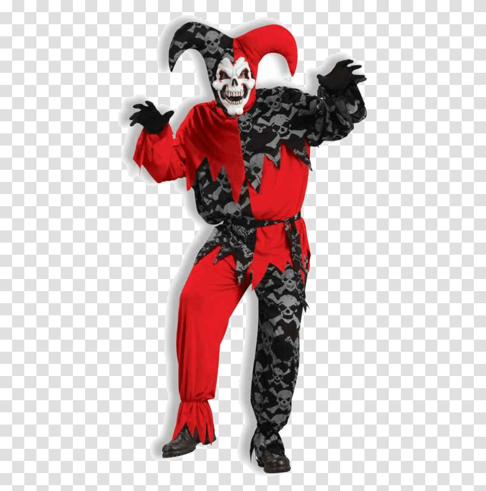 Jester Evil Clown Costume, Sleeve, Long Sleeve, Person Transparent Png