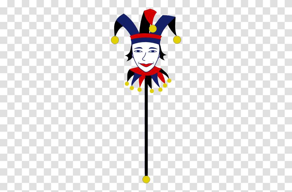 Jester On Stick Friendly Clip Art, Performer, Wand, Clown Transparent Png