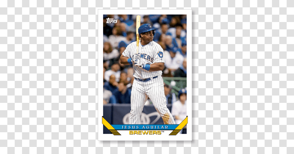 Jesus Aguilar 2019 Archives Baseball 1993 Topps Poster Baseball Player, Person, Athlete, Sport, People Transparent Png