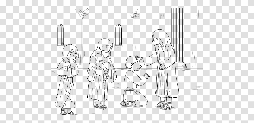 Jesus And Believers Prophet Coloring Book, Gray, World Of Warcraft Transparent Png